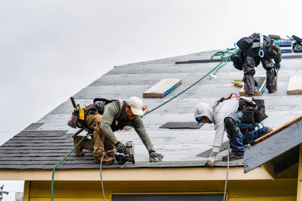Professional Gutter Installation technician working in Sheffield Lake, OH